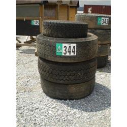 QUANTITY (3) 385/65R22.5, & (1) 15in. USED TIRES