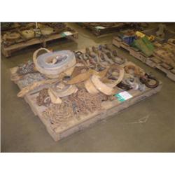 PALLET OF CHAINS & CLEVIS