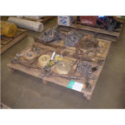 PALLET OF CHAINS & BINDERS