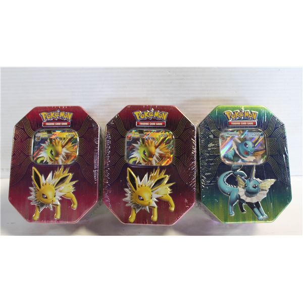 LOT OF 3 SEALED POKEMON GX TINS 4 PACKS PER TIN