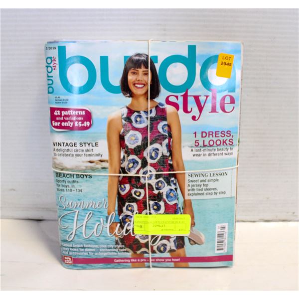 2018 BURDA PATTERN MAGAZINES - UNUSED