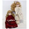 Image 1 : TWO PORCELAIN ANTIQUE DOLLS IN BOX