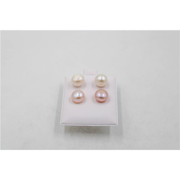 #67-NATURAL AKUYA PEARL EARRINGS 2 PCS