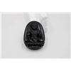 #159-NATURAL BLACK OBSIDIAN BUDDHIST PENDANT