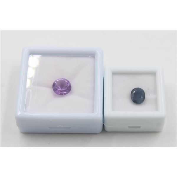 #80-BLUE SAPPHIRE 2.70 CT & AMETHYST 2.93 CT