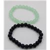 Image 1 : #46-NATURAL GREEN ADVATURINE& SUN STONE BRACELET