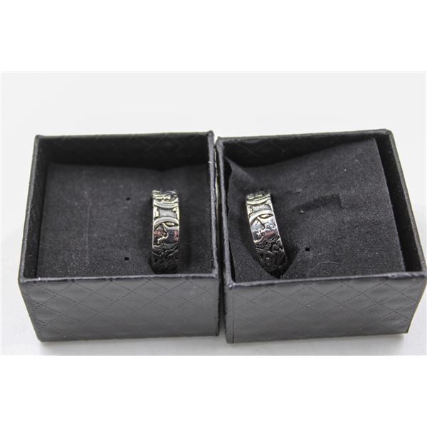 2 SILVER RINGS SIZE 10