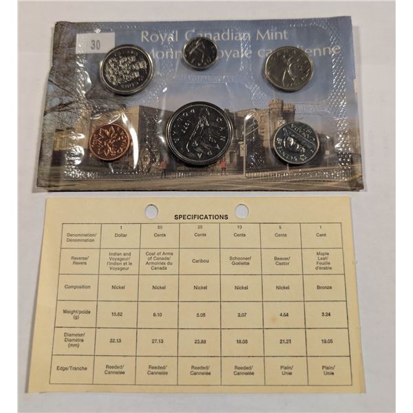 1977 CANADA UNCIRCULATED COIN SET, MINT SEALED