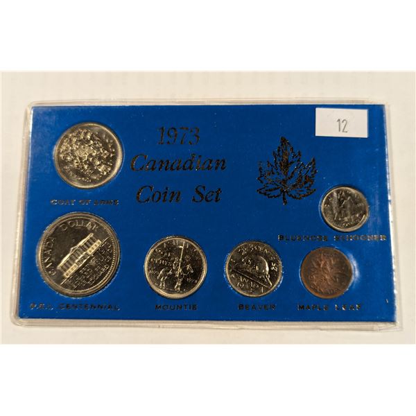 1973 CANADA "RCMP" 25 CENTS BIRTH YEAR SET IN HO