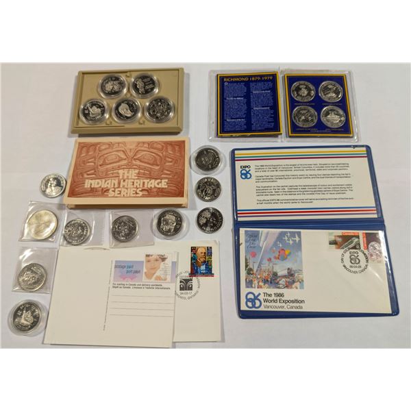 VARIOUS TOKENS & 1RST DAY COVERS COLLECTION