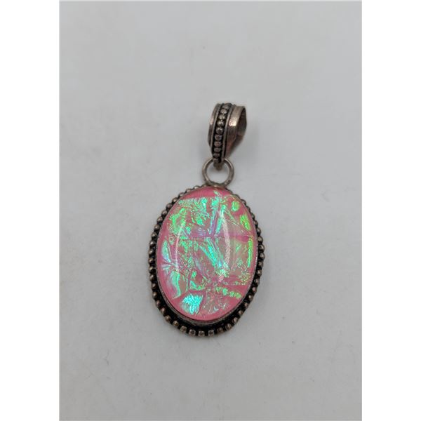 VINTAGE SILVER GEMSTONE TYPE PENDANT