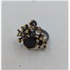 Image 1 : BLACK RODIUM PLATED .925 SILVER RING, SIZE 8
