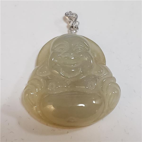 JP1066-184 SILVER JADEITE PENDANT