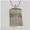 Image 1 : JP1066-173 SILVER ENGRAVABLE TAG NECKLACE