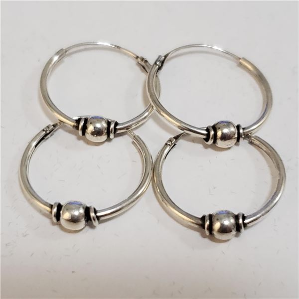 JP1066-200 SILVER LOT OF 2 EARRINGS