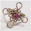Image 1 : JP1066-158 SILVER GARNET RING