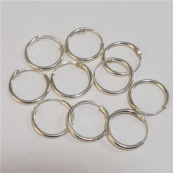 JP1066-181 SILVER LOT OF 5 EARRINGS