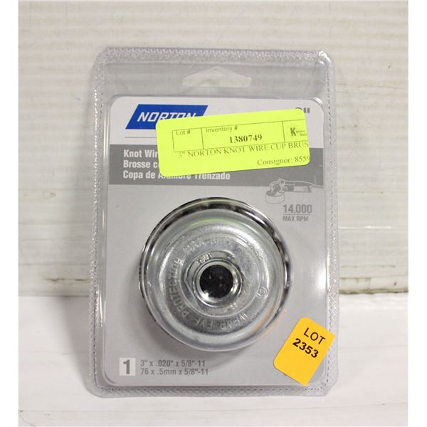 3" NORTON KNOT WIRE CUP BRUSH