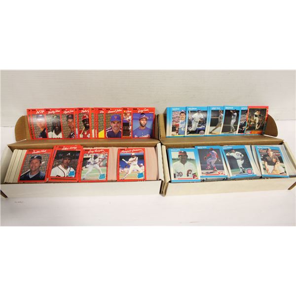 2 BOXES BASEBALL CARDS (1200+) - 1987 FLEER, 1990