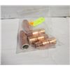 Image 1 : 5 TREGASKISS COPPER MIG NOZZLE 1/2" TIPS