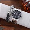 NEW 2 PCS SUBMARINER STYLE WATCH SET