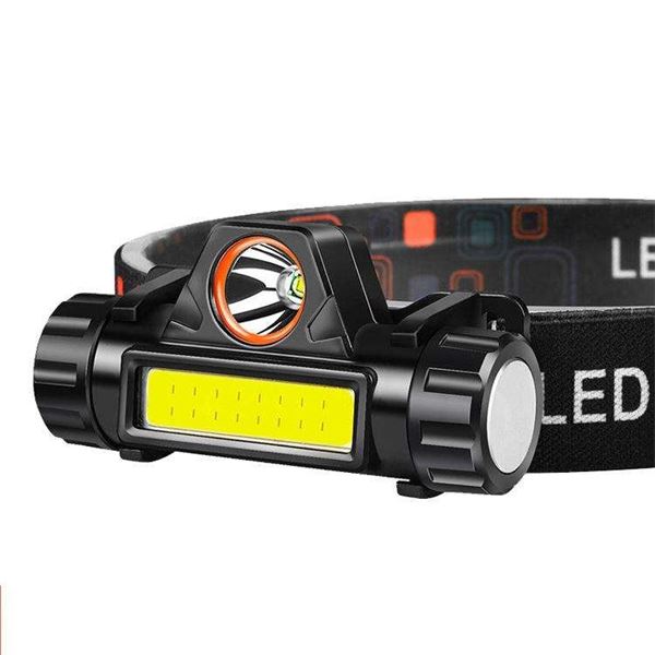 RECHARGEABLE XPE+COB LED HEADLIGHT W/MAGNET SIDE