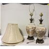 Image 1 : 2 ANTIQUE LAMPS W/SHADES