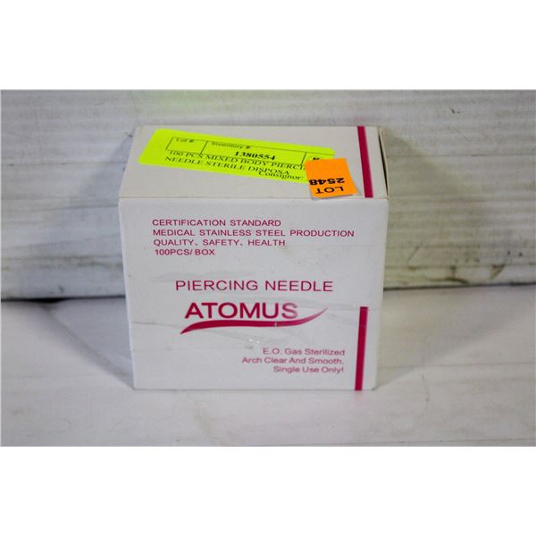 100 PCS MIXED BODY PIERCING NEEDLE STERILE DISPOSA