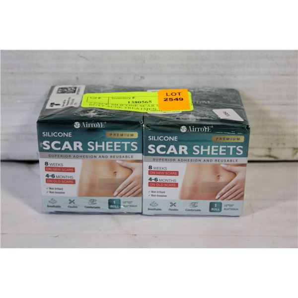 2 PACK SILICONE SCAR SHEETS AND BUTT ACNE TREATMEN