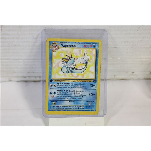 1ST EDITION VAPOREON POKEMON CARD