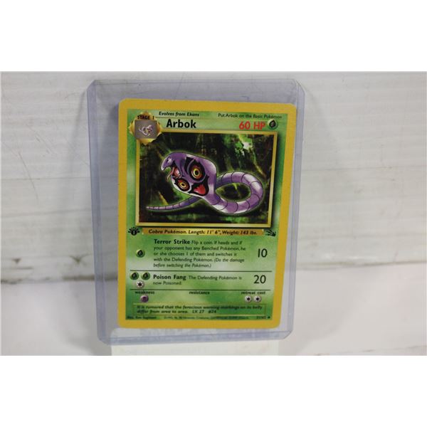 1ST EDITION ARBOK POKEMON CARD