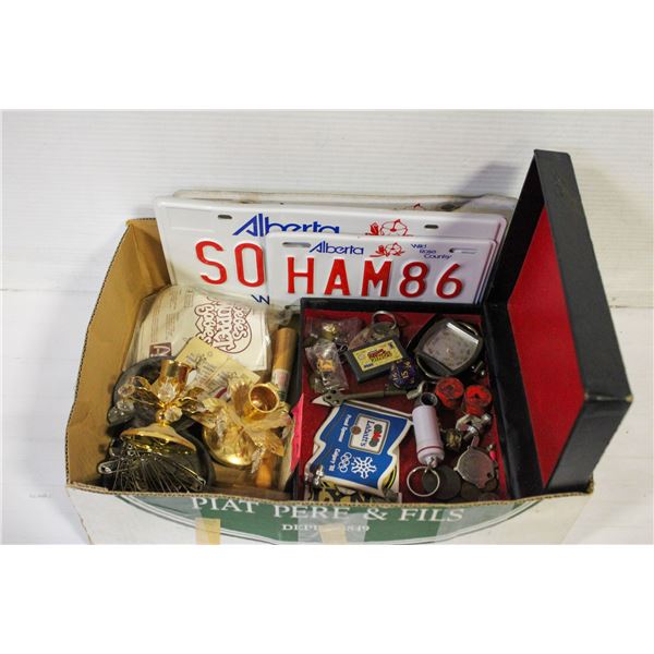 ESTATE ITEMS - PENNIES & LICENCE PLATES & MORE