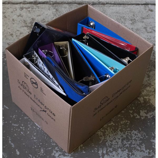 BOX OF 1.5 TO 3 INCH BINDERS