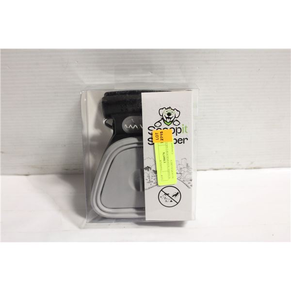 SCOOPIT SCOOPER PORTABLE POOP SCOOPER GREY