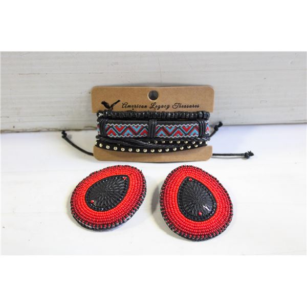 HANDMADE ABORIGINAL BEADED EARRINGS