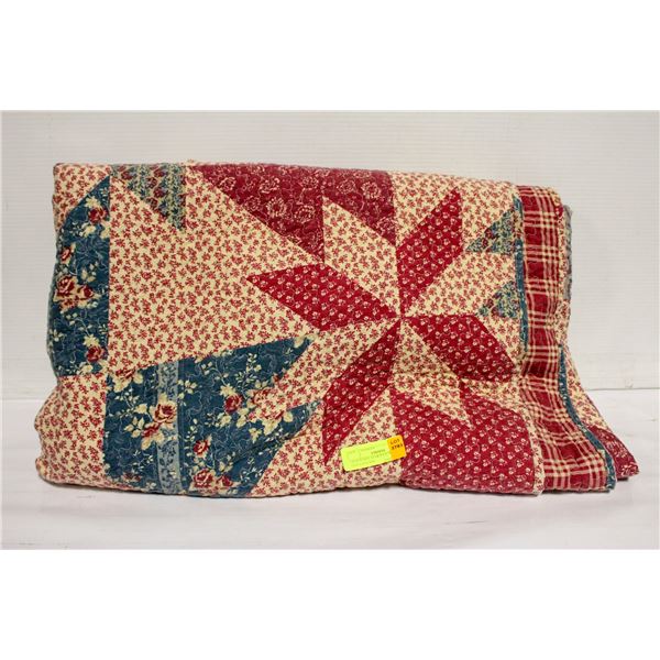 QUEEN SIZE STAR PATCHWORK QUILT-ESTATE