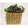 Image 1 : GRAPE VINE DECOR STRANDS WITH RATTAN BASKET