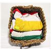 2 HUDSON BAY BEACH XLARGE TOWELS IN RATTAN BASKET