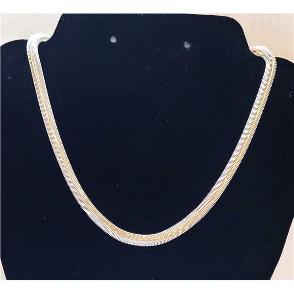 25) SILVER TONE 5MM WIDE, 18" FLEXIBLE SKAKE