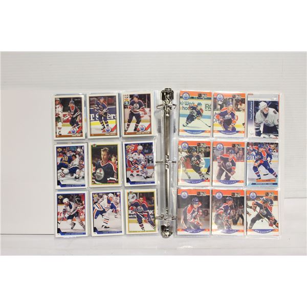 BINDER VINTAGE OILERS COLLECTOR CARDS