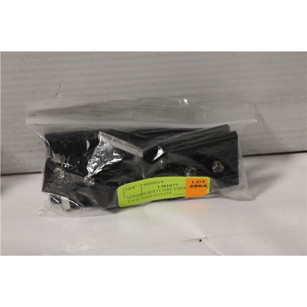 10 PAIRS SOLITAIRE EARRINGS ALL TOGETHER-ESTATE