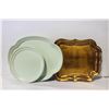 Image 1 : SERVE TRAYS, 2 MINT 1 BRASS LAQURE 3 PC