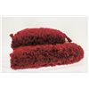 Image 1 : BURGUNDY SHEEPSKIN RUG APPROX 5FT -ESTATE