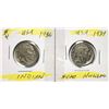 Image 1 : 11)  LOT OF 2 USA BUFFALO NICKLES, 1936 & 1937.