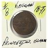 Image 1 : 14)  FROM 1871 PEI, VICTORIAN LARGE PENNY.