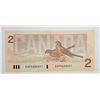 Image 2 : 8)   CANADIAN 1986 $2.00 UNCIRCULATED BANKNOTE.