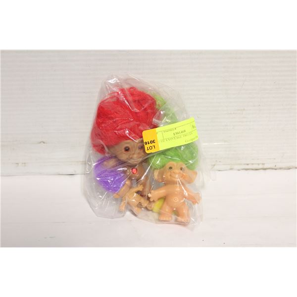 LOT OF 4 VINTAGE TROLLS