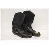 MENS 9 CANADA WEST LEATHER BIKER BOOTS-ESTATE