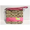 Image 1 : PINK AND BROWN COACH PURSE