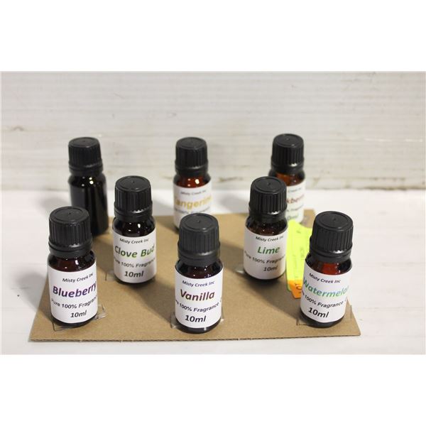 NEW 8 BOTTLES 10ML FRAGRANCE ASSORTED OILS